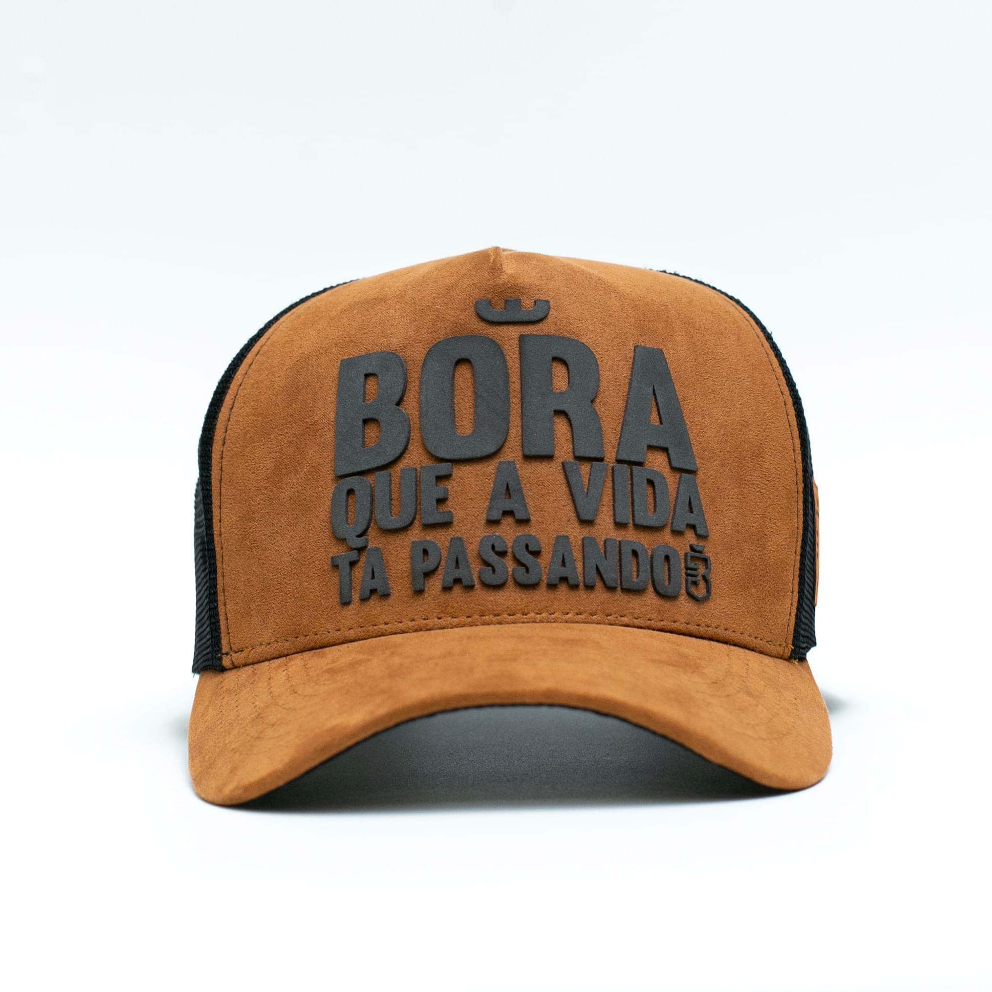 Boné Trucker Frase Copacabana Caramelo - usebora